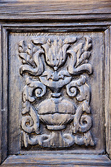 Image showing lanzarote abstract door wood   the brown spain