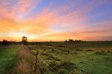 Image showing Sunrise in the country