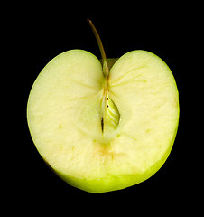 Image showing halved green apple