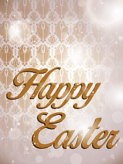 Image showing Happy Easter Retro Damask Background