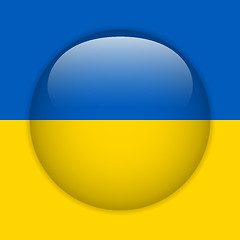 Image showing Ukraine Flag Glossy Button