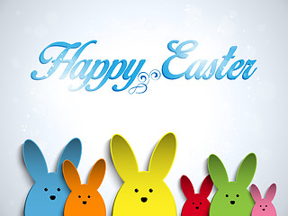 Image showing Happy Easter Rabbit Bunny  Colors