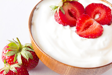 Image showing  STRAWBERRY YOGURT-close up