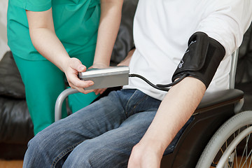 Image showing Blood pressure check 