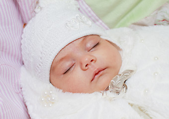 Image showing baby girl sleeping