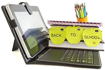 Image showing Back to school with digital tablet pc