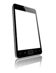 Image showing Modern smart phone with blank screen isolated