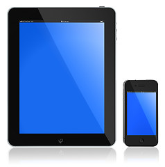 Image showing Tablet PC and modern phone