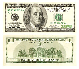 Image showing One hundred dollars 