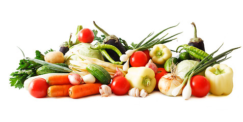 Image showing colored vegetables composition isolated on white