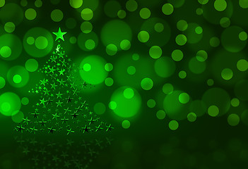 Image showing Christmas Tree wtih lights bokeh