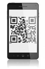 Image showing Qr code on smart phone