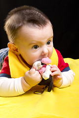 Image showing Baby boy with toy 