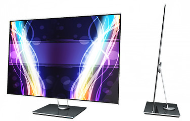 Image showing Led TV with colored background