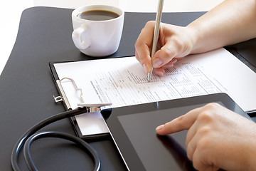 Image showing Doctor with tablet computer