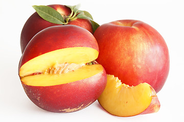 Image showing a slice of nectarine