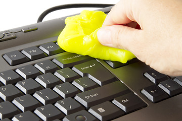 Image showing cleaning the keyboard