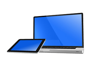 Image showing Tablete Pc on Laptop Computer