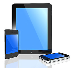 Image showing Modern digital tablet and smartphone