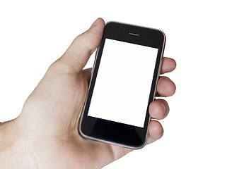 Image showing Holding Mobile Smart Phone In Hand