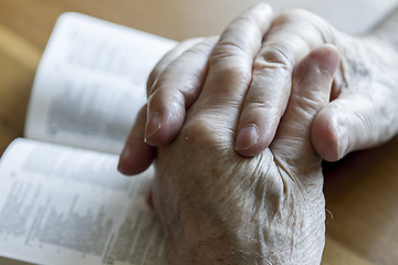 Image showing Praying Old Hands