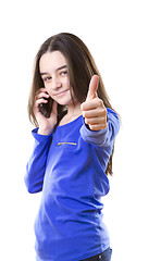 Image showing Teenage girl with smartphone