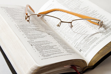 Image showing Studying Holy Bible