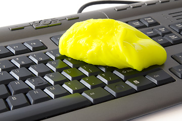 Image showing cleaning keyboard sponge