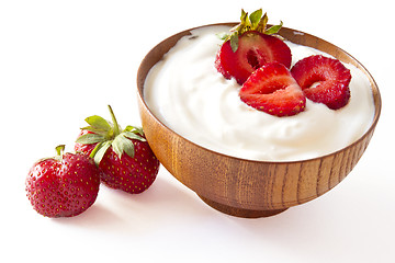 Image showing  STRAWBERRY YOGURT on withe 