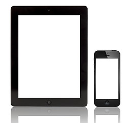 Image showing new smart phone and digital tablet