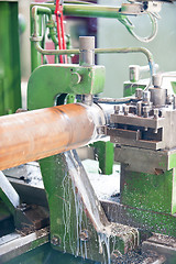 Image showing Lathe Turning Stainless Steel 