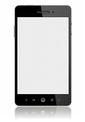 Image showing Smart Phone With Blank Screen Isolated