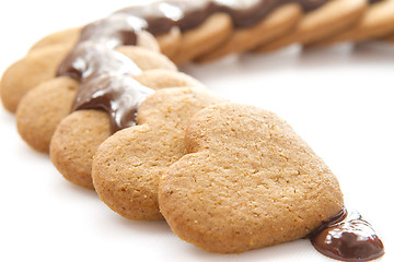 Image showing Chocolate on biscuits