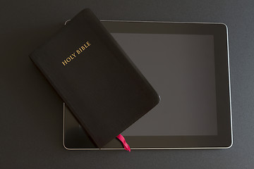 Image showing The Holy Bible on Tablet Pc