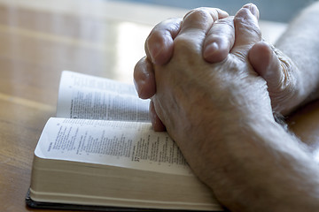Image showing Praying Old Hands