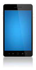 Image showing Smart Phone With Blue Screen Isolated