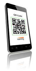 Image showing Qr code on smart phone