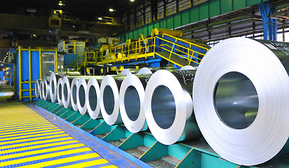 Image showing rolls of steel sheet