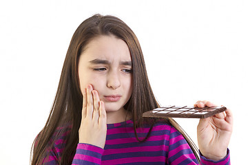 Image showing Girl child with toothache 