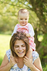 Image showing happy mother with her child 