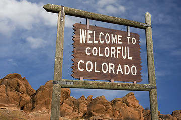 Image showing Colorado welcome sign