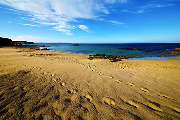 Image showing footstep in lanzarote    summer 