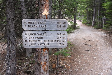 Image showing Trails in Rocky Mountains