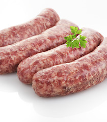 Image showing Fresh Raw Sausages