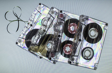Image showing Vintage cassette tapes