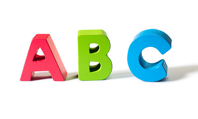 Image showing Letters A B C made of wood.