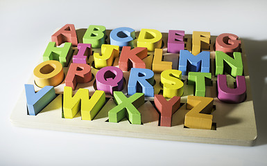 Image showing Latin alphabet multicolored letters