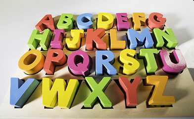 Image showing Latin alphabet multicolored letters