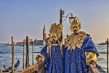 Image showing Venetian Disguised Couple