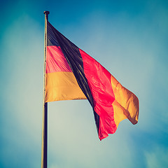 Image showing Retro look German flag